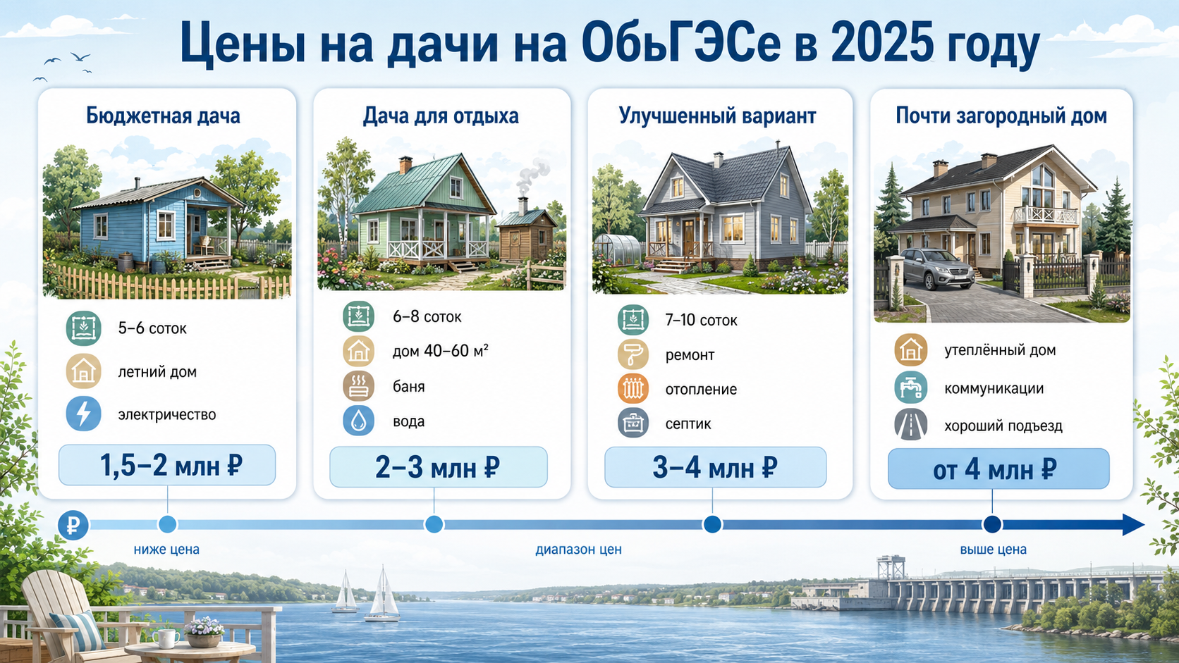 Купить дачу на ОбьГЭСе